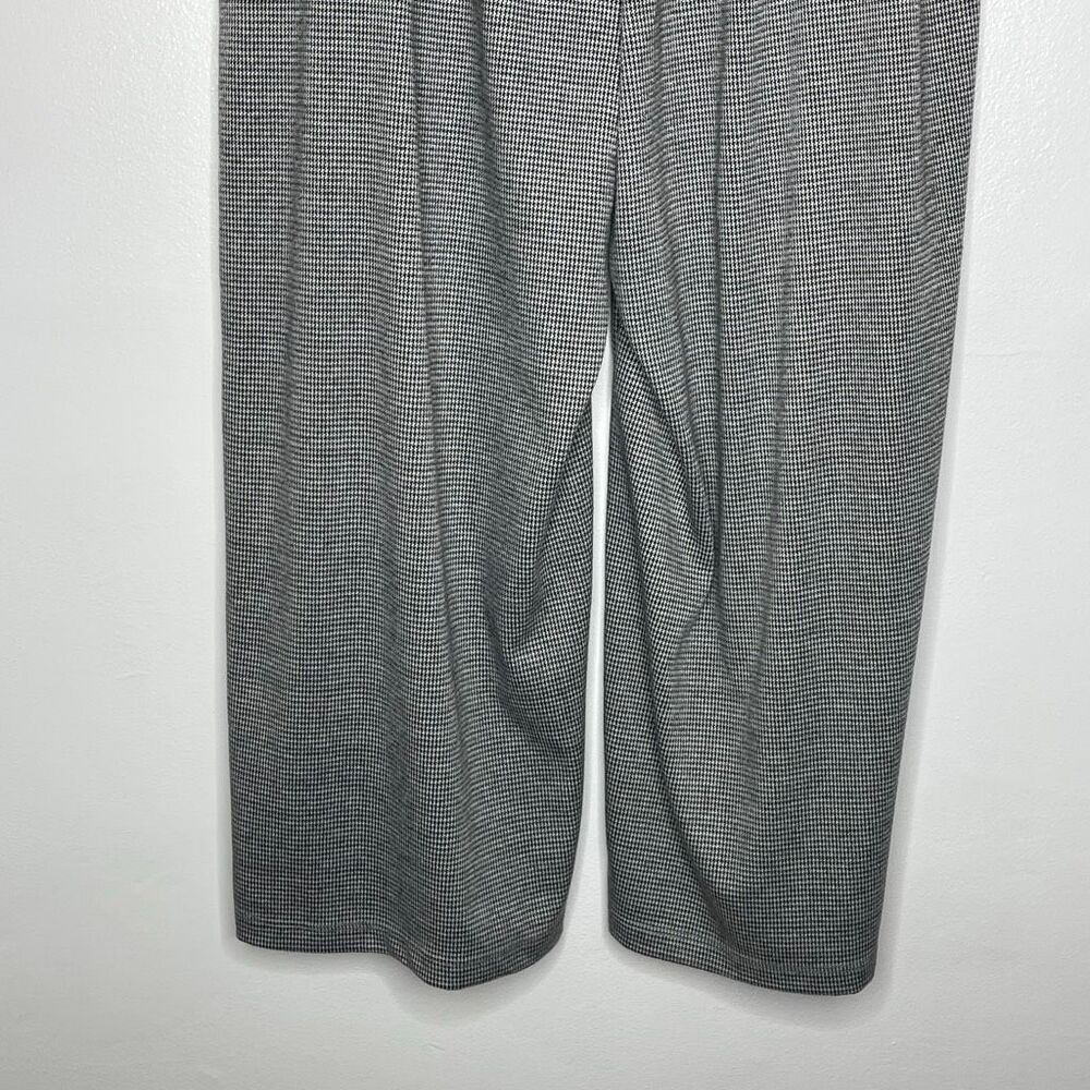 Anthropologie Maeve Houndstooth Wide Leg Cropped Pants Black White Women Size XL - Picture 6 of 10